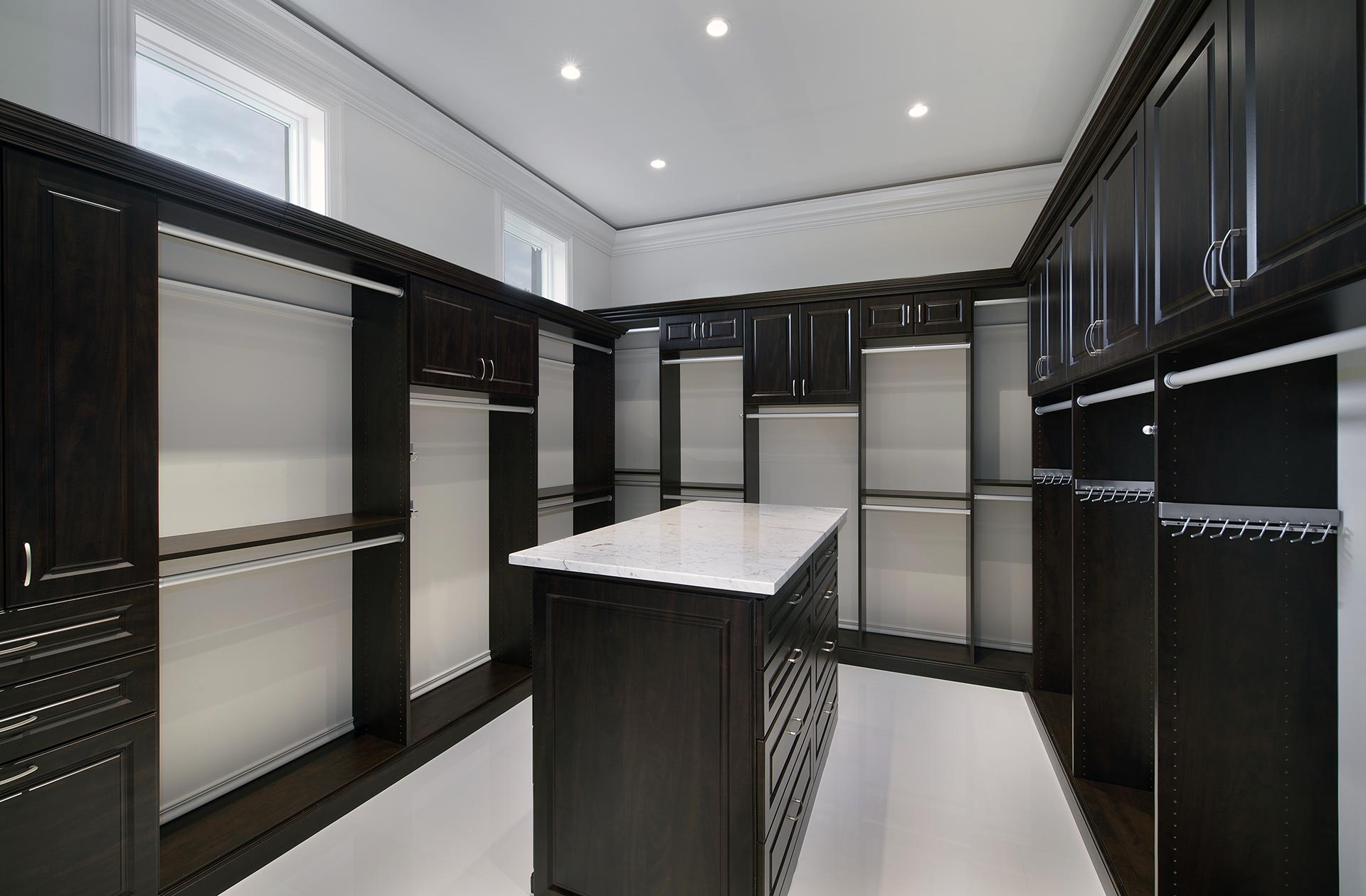 Tansitional Black Closet Cabinets Eurocraft Distinctive Kitchens