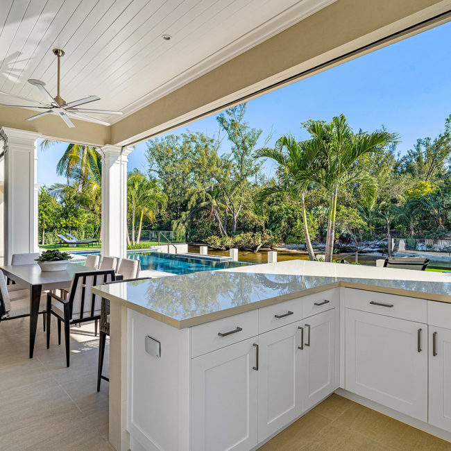 1 Transitional White Shaker Outdoor Kitchen Cabinets Boca Raton FL Aquatica Royal Palm Yacht Country Club SRD Building Corp Alexander Palm Road